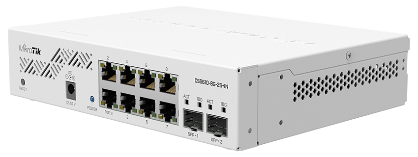 MikroTik CSS610-8G-2S+IN Desktop Smart Switch SwitchOS